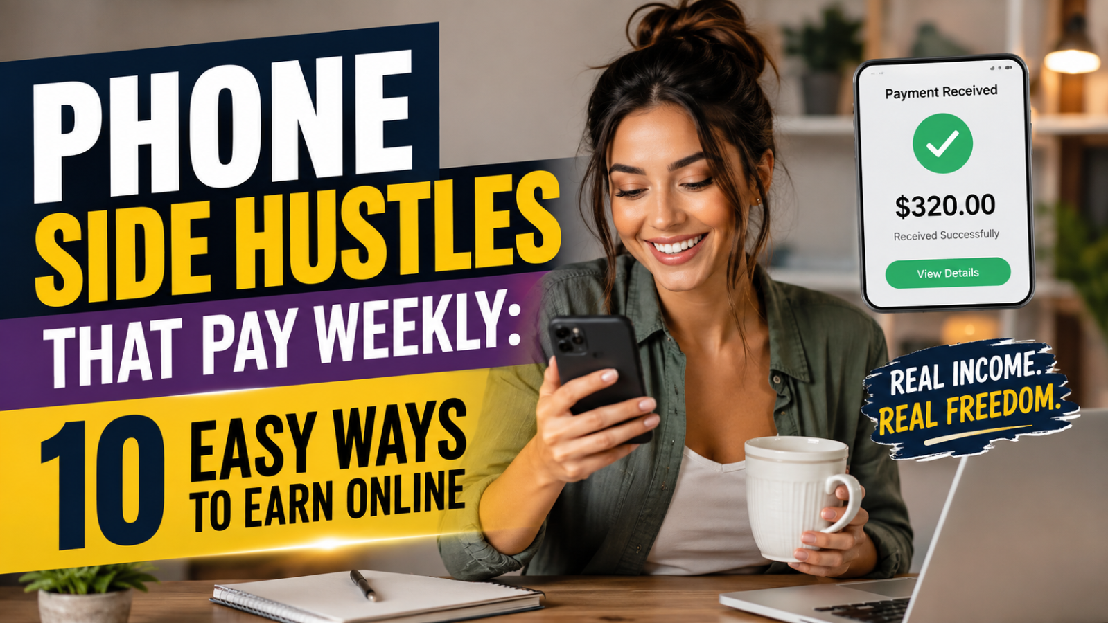 Phone Side Hustles That Pay Weekly