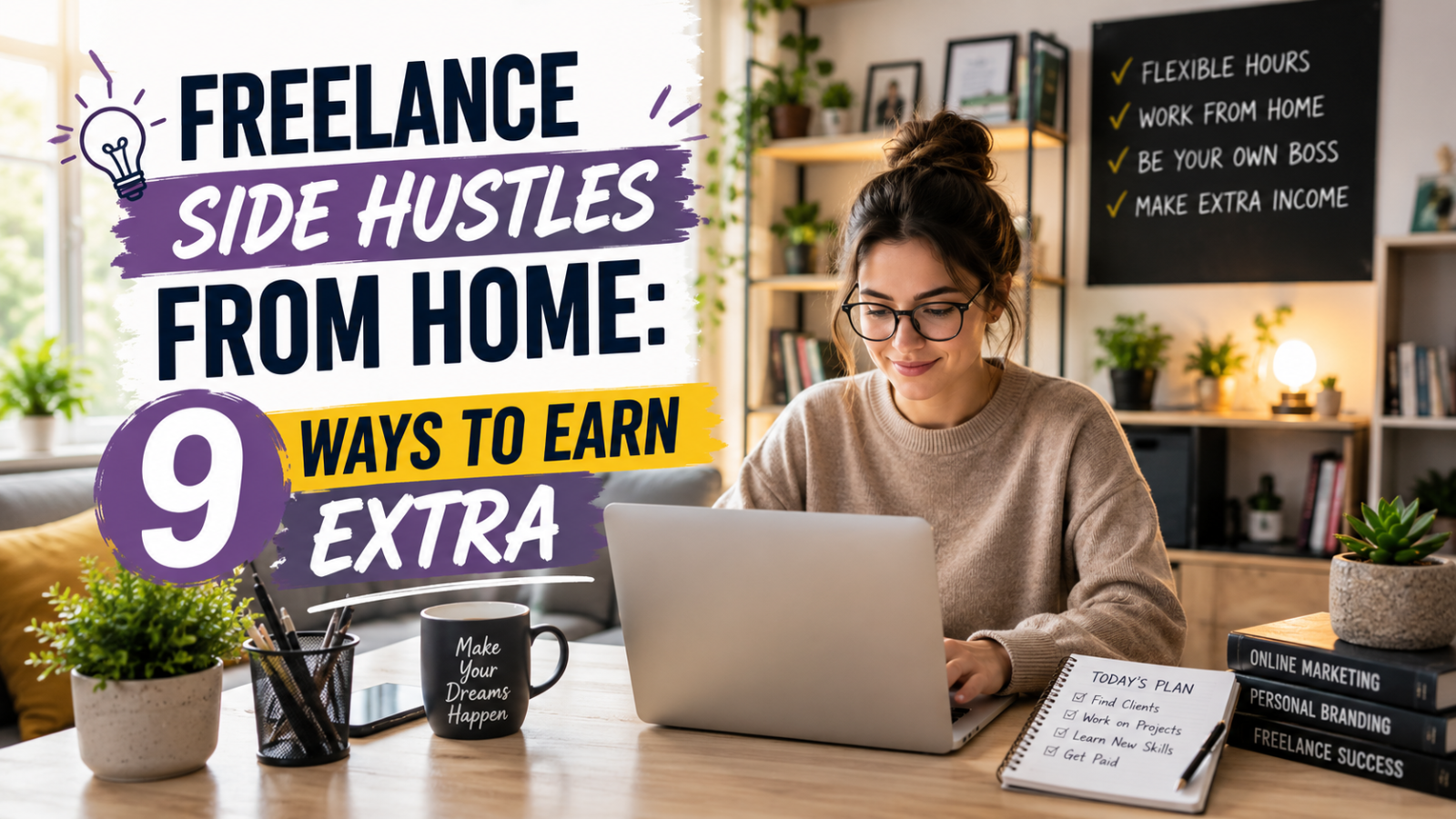 Freelance Side Hustles From Home: 9 Ways to Earn Extra