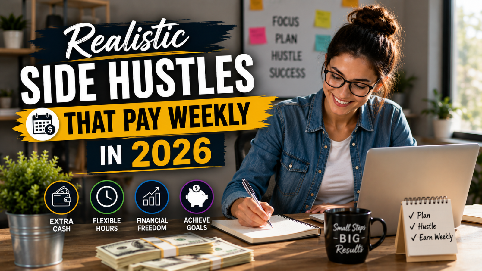 Realistic Side Hustles That Pay Weekly in 2026